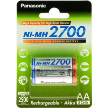 Panasonic high capacity BK-3HGAE/2BE 2500mAh R06 AA BL2 (Аккумулятор)